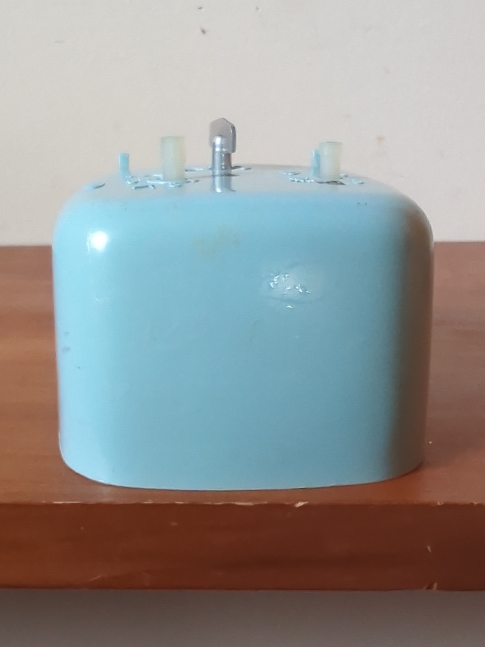 Vintage Westclox Wind-up Alarm Clock Retro In Baby Blue - Picture 4 of 5